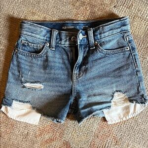Old Navy Girls Distressed Blue Jean Shorts